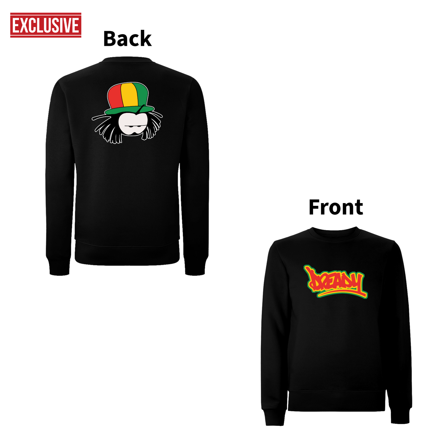 Dready Exclusive 90's Front and Back Print Sweatshirt