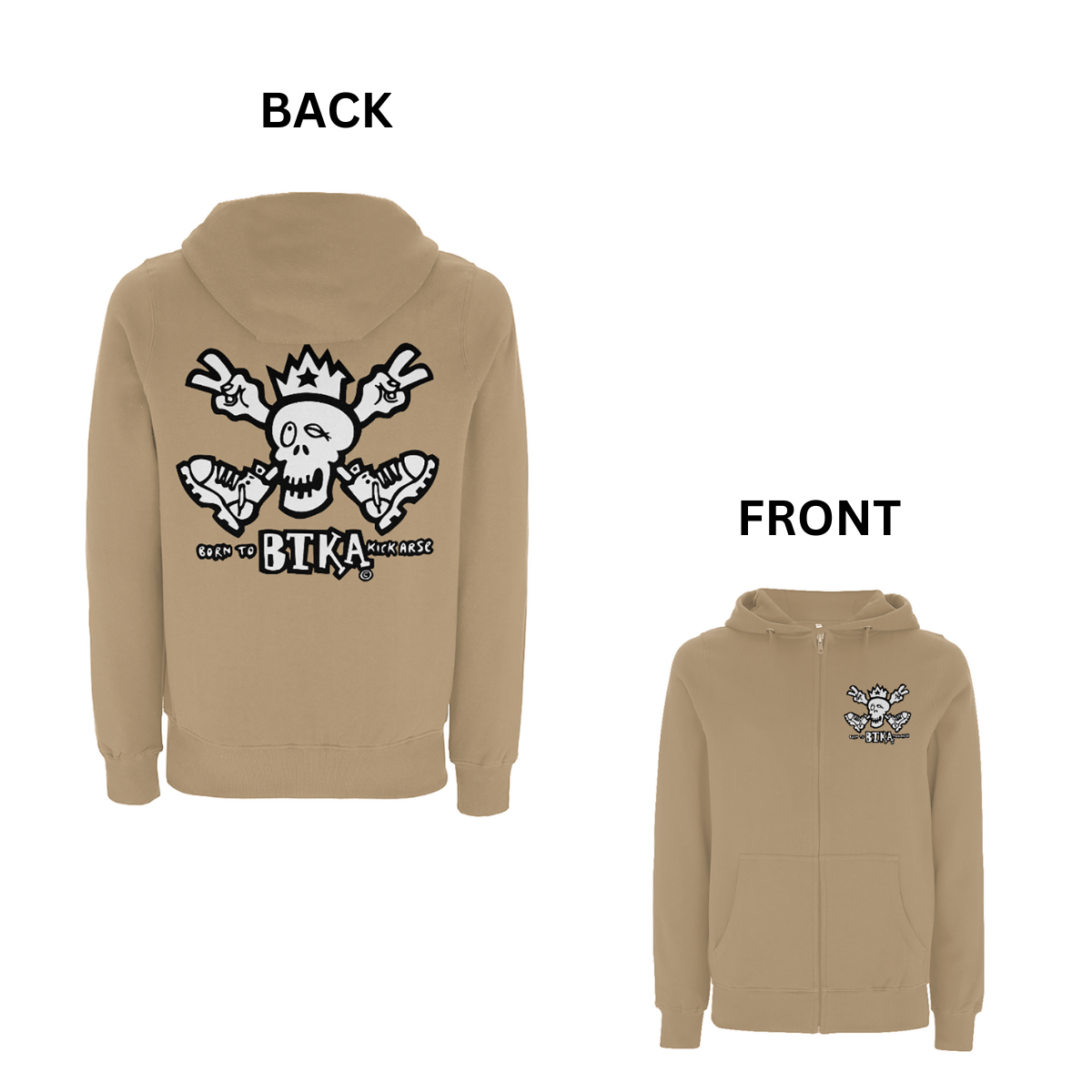 BTKA Classic Front and Back Print Zip Hood - Dready Original