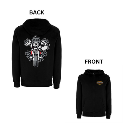 BTKA Sleazy Rider Front and Back Print Zip Hood - Dready Original