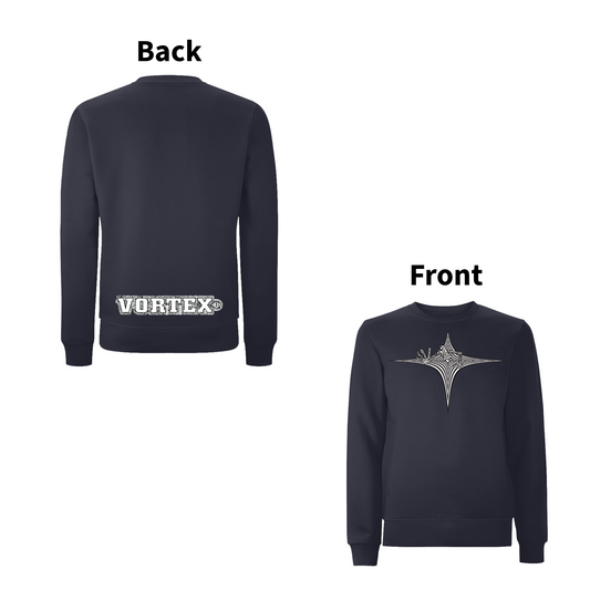 VORTEX - STARGATE front and back print Organic Sweatshirt