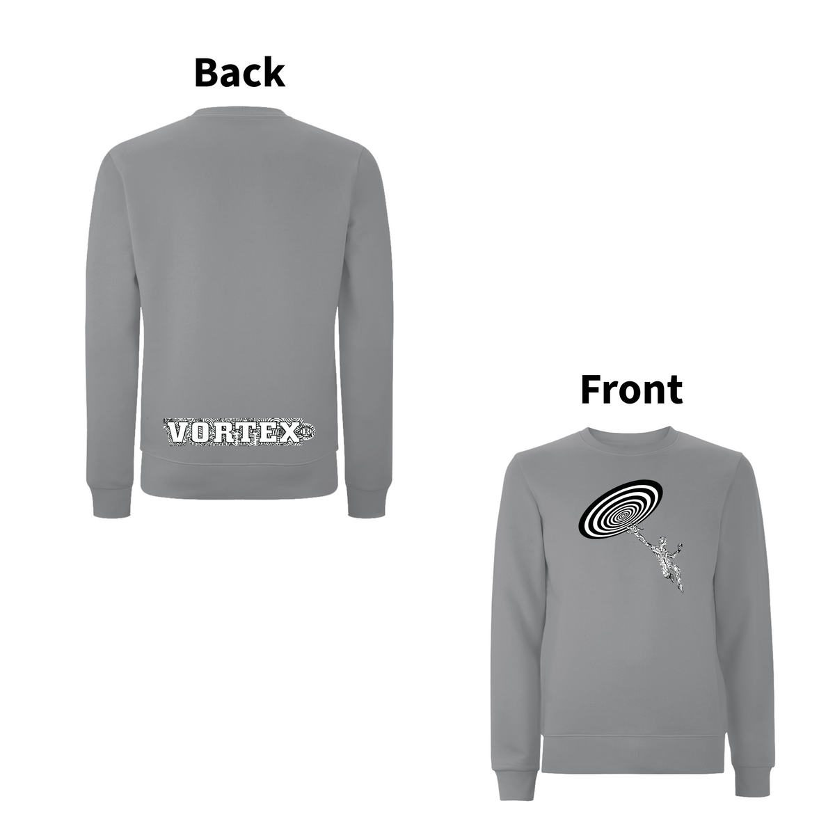 VORTEX - CLOSE ENCOUNTER front and back print Organic Sweatshirt – Rave inspired 90s streetwear, retro fashion from Have a nice day london store 