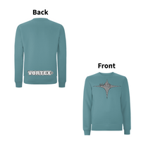 VORTEX - STARGATE front and back print Organic Sweatshirt – Rave inspired 90s streetwear, retro fashion from Have a nice day london store 