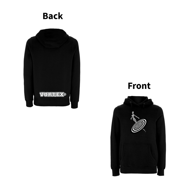 VORTEX - ALIENNE front and back print Organic Hoodie – Rave inspired 90s streetwear, retro fashion from Have a nice day london store 