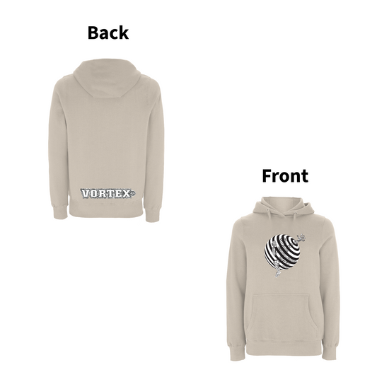 VORTEX - TRAPPED front and back print Organic Hoodie