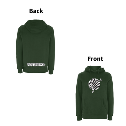 VORTEX - TRAPPED front and back print Organic Hoodie
