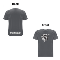 Vortex - TRAPPED front and back print Organic T-Shirt – Rave inspired 90s streetwear, retro fashion from Have a nice day london store 
