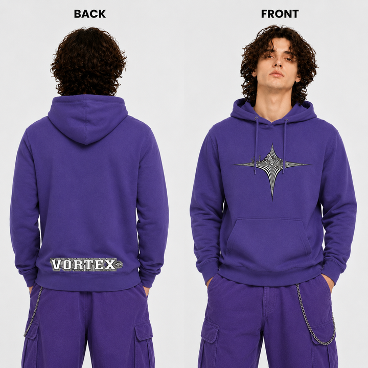 VORTEX - STARGATE front and back print Organic Hoodie