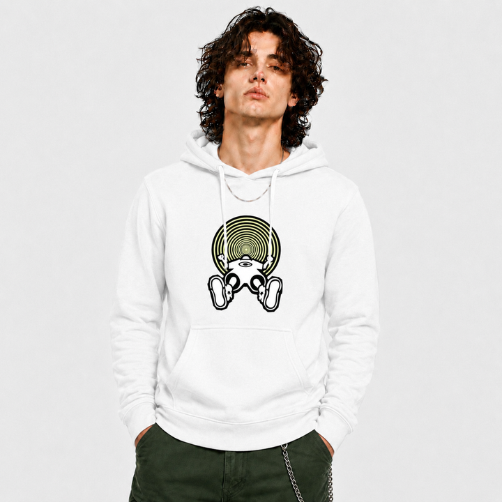Vortex Glow Front Print Hood