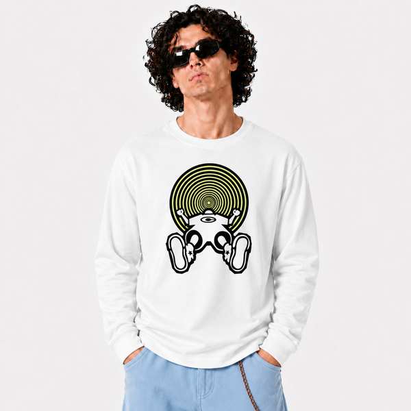 Vortex Glow Front Print Long Sleeves