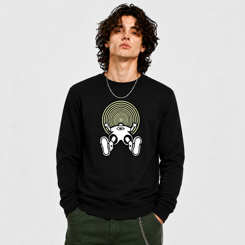 Vortex Glow Front Print Sweatshirt