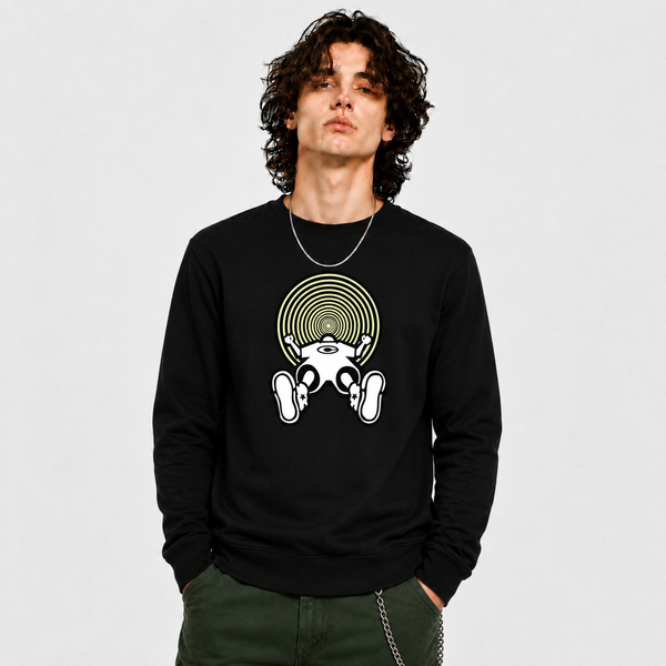 Vortex Glow Front Print Sweatshirt