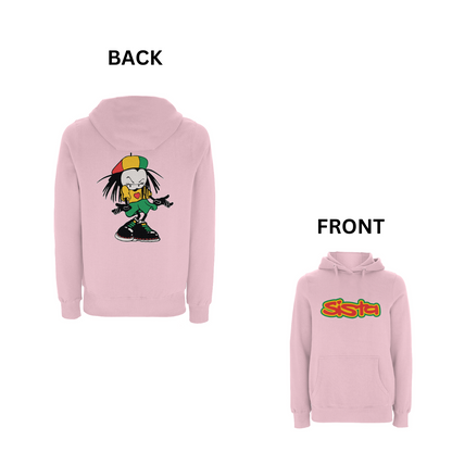 Sista Manners Front & Back Print Hood