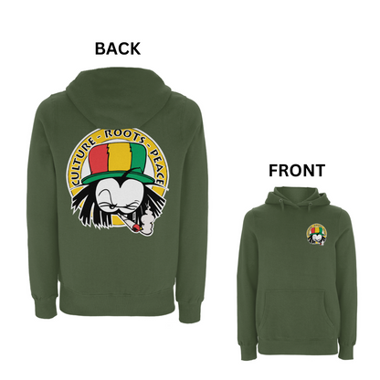 Dready Culture Roots & Peace Front and Back Print Hood