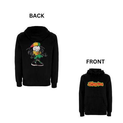 Sista Manners Front & Back Print Hood