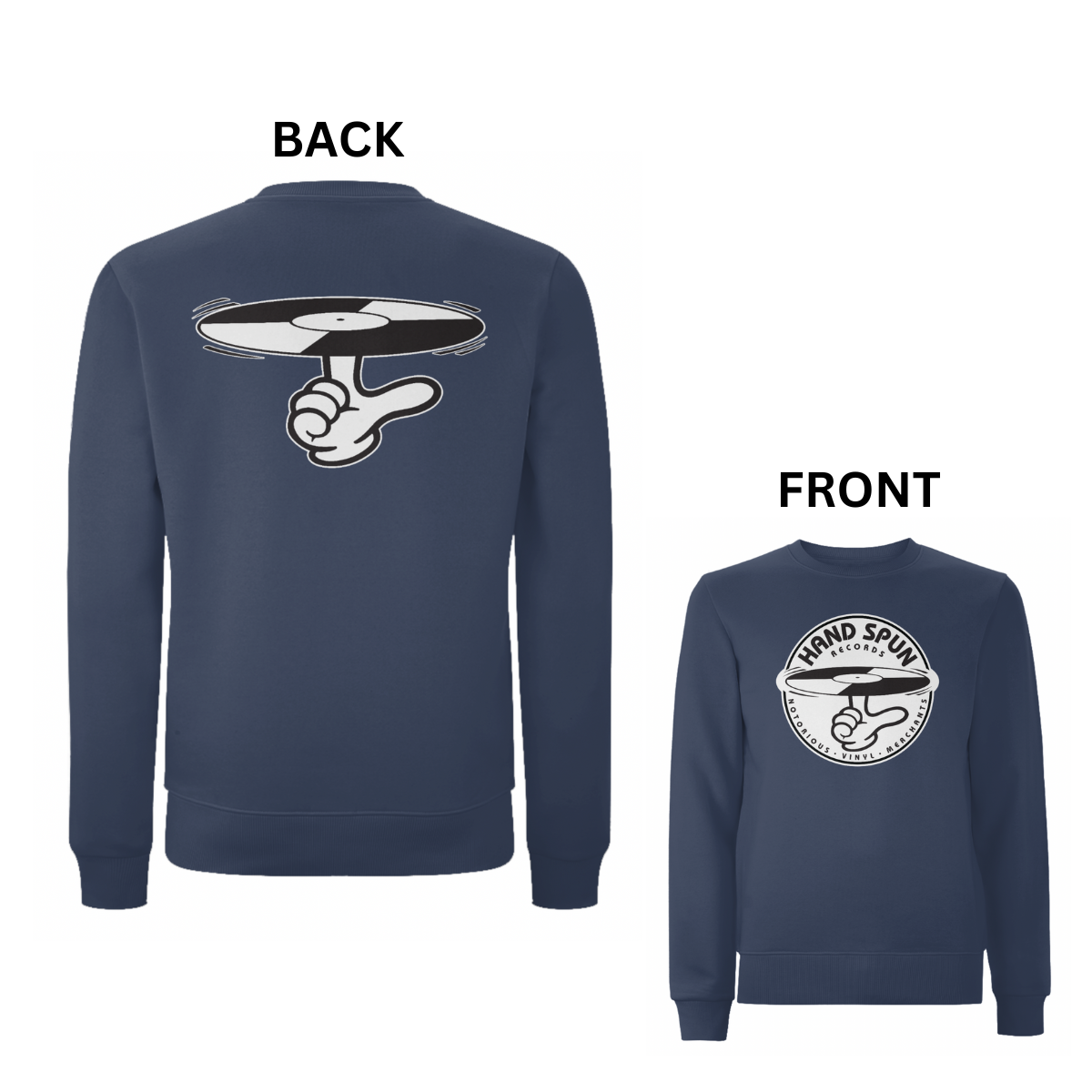 Handspun Records Front and Back Print Sweatshirt