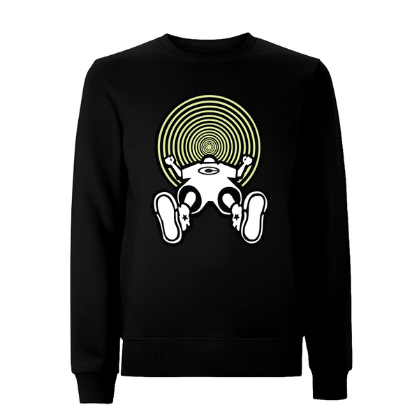 Vortex Glow Front Print Sweatshirt – Rave inspired 90s streetwear, retro fashion from Have a nice day london store 