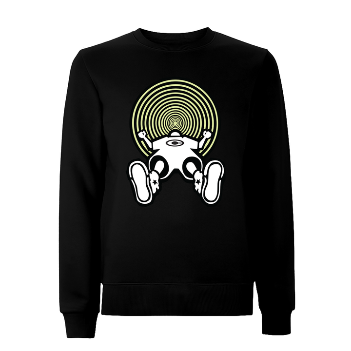 Vortex Glow Front Print Sweatshirt – Rave inspired 90s streetwear, retro fashion from Have a nice day london store 