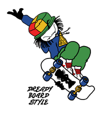 Dready Skate board style t-shirt – Rave inspired 90s streetwear, retro fashion from Have a nice day london store 