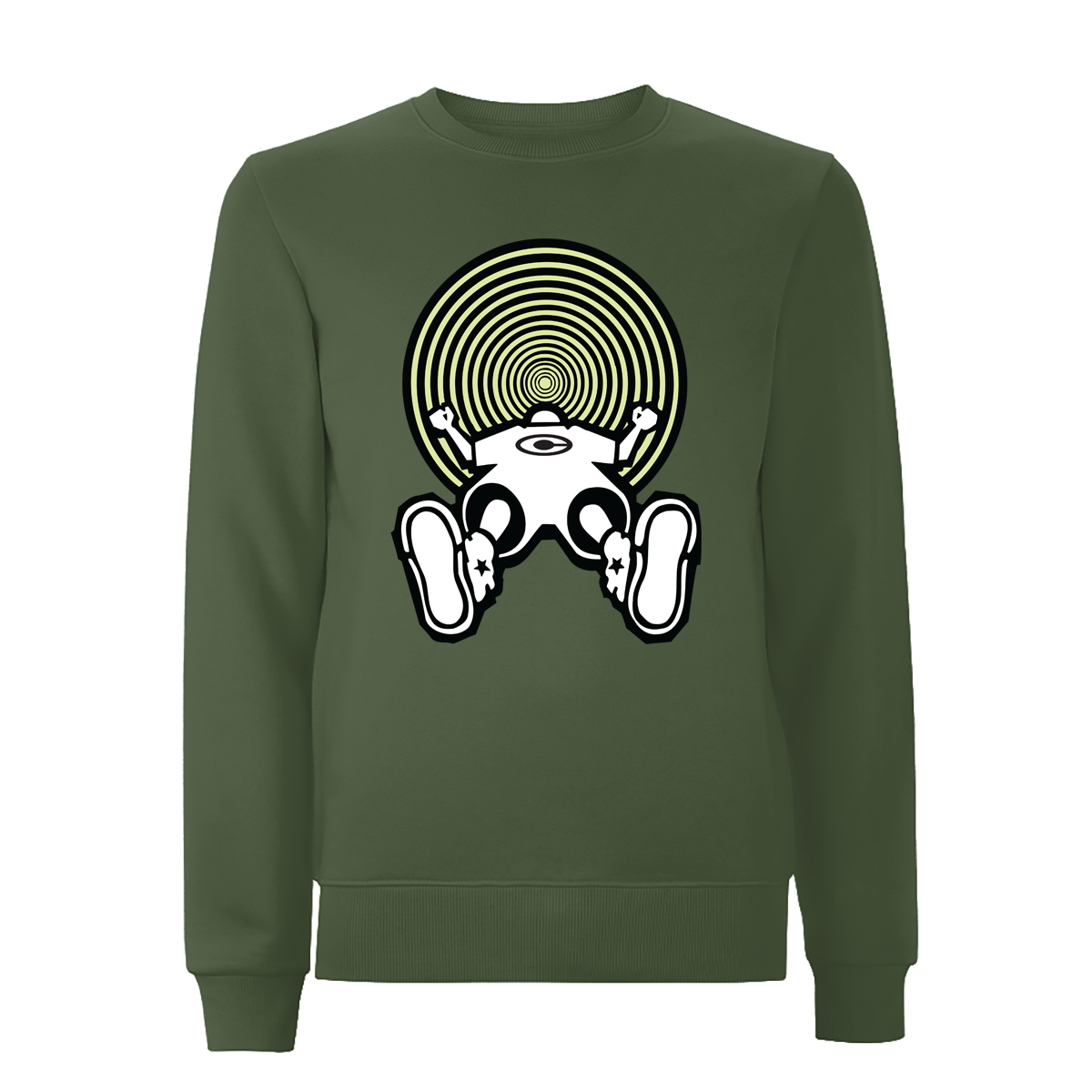 Vortex Glow Front Print Sweatshirt
