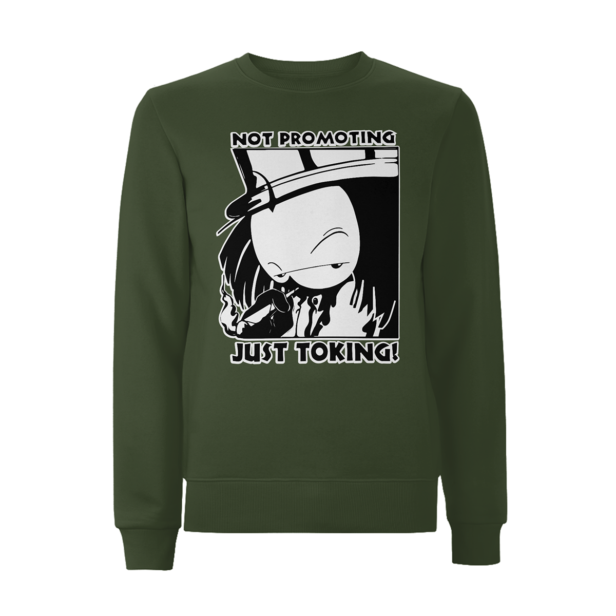 Dready Not Promoting Front Print Sweatshirt