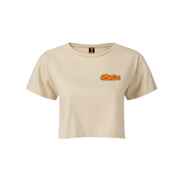 SISTA Front Logo Women's TriDri® Crop Top – Rave inspired 90s streetwear, retro fashion from Have a nice day london store 