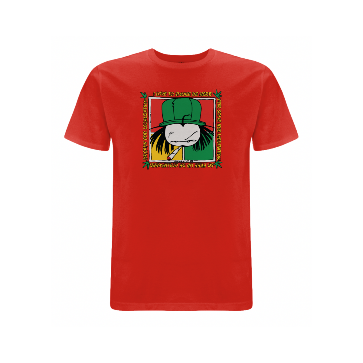 Dready 'Free De Herb' front print t-shirt