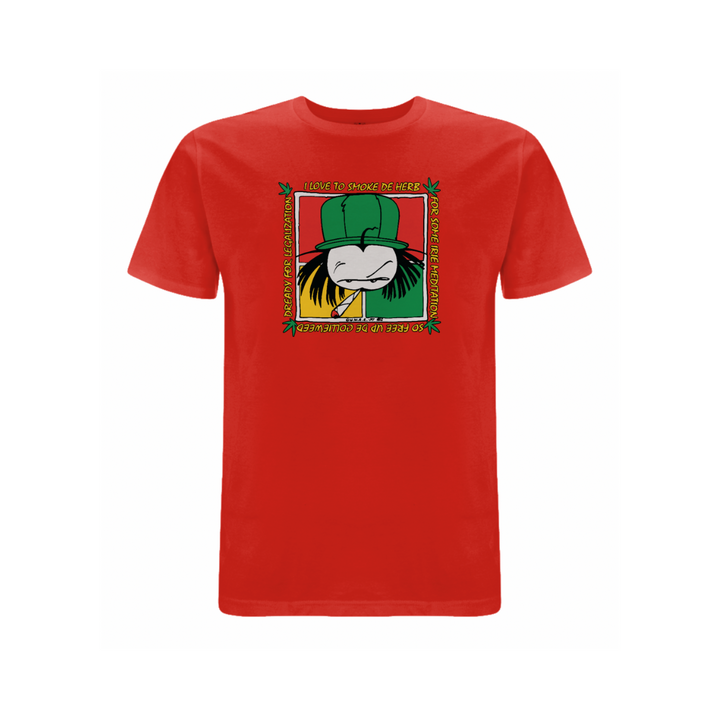 Dready 'Free De Herb' front print t-shirt – Rave inspired 90s streetwear, retro fashion from Have a nice day london store 