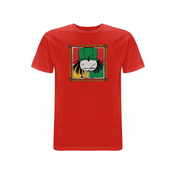 Dready 'Free De Herb' front print t-shirt – Rave inspired 90s streetwear, retro fashion from Have a nice day london store 