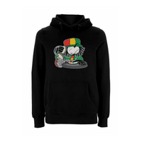 Dready Selecta front print hood – Rave inspired 90s streetwear, retro fashion from Have a nice day london store 