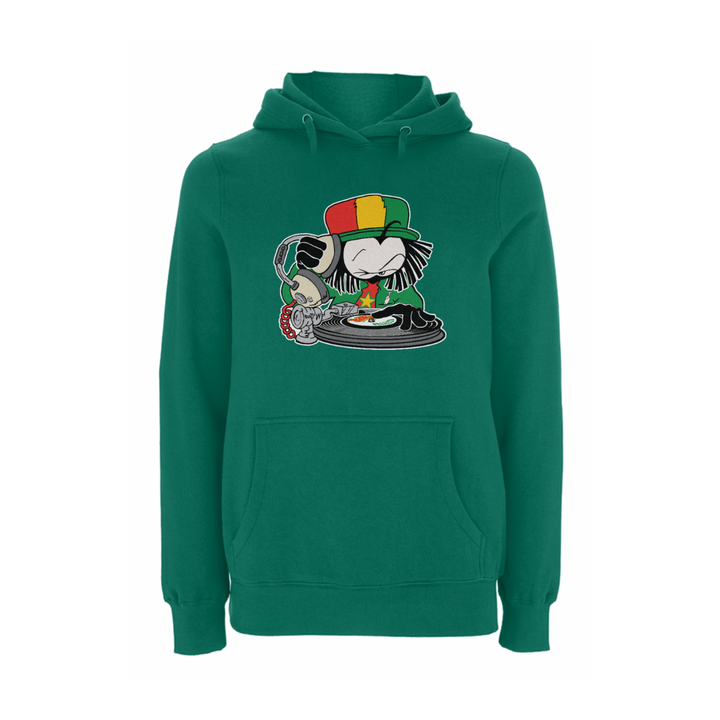 Dready Selecta front print hood – Rave inspired 90s streetwear, retro fashion from Have a nice day london store 