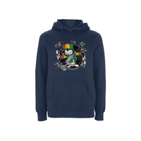 DREADY Spin D Tunez Front print Hood – Rave inspired 90s streetwear, retro fashion from Have a nice day london store 