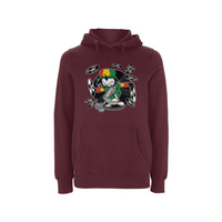 DREADY Spin D Tunez Front print Hood – Rave inspired 90s streetwear, retro fashion from Have a nice day london store 