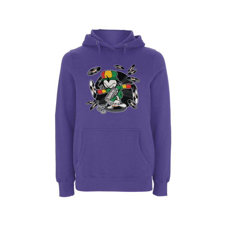 DREADY Spin D Tunez Front print Hood – Rave inspired 90s streetwear, retro fashion from Have a nice day london store 