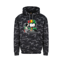 Dready Selecta front print hood – Rave inspired 90s streetwear, retro fashion from Have a nice day london store 