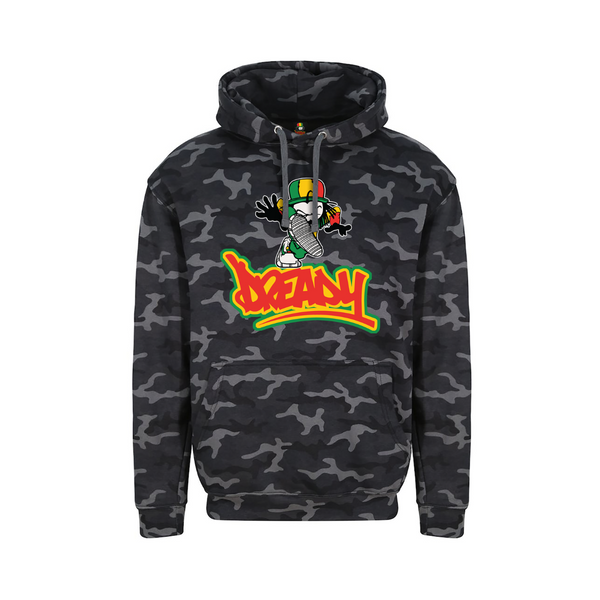 Dready Stamp Front Print Hoody – Rave inspired 90s streetwear, retro fashion from Have a nice day london store 