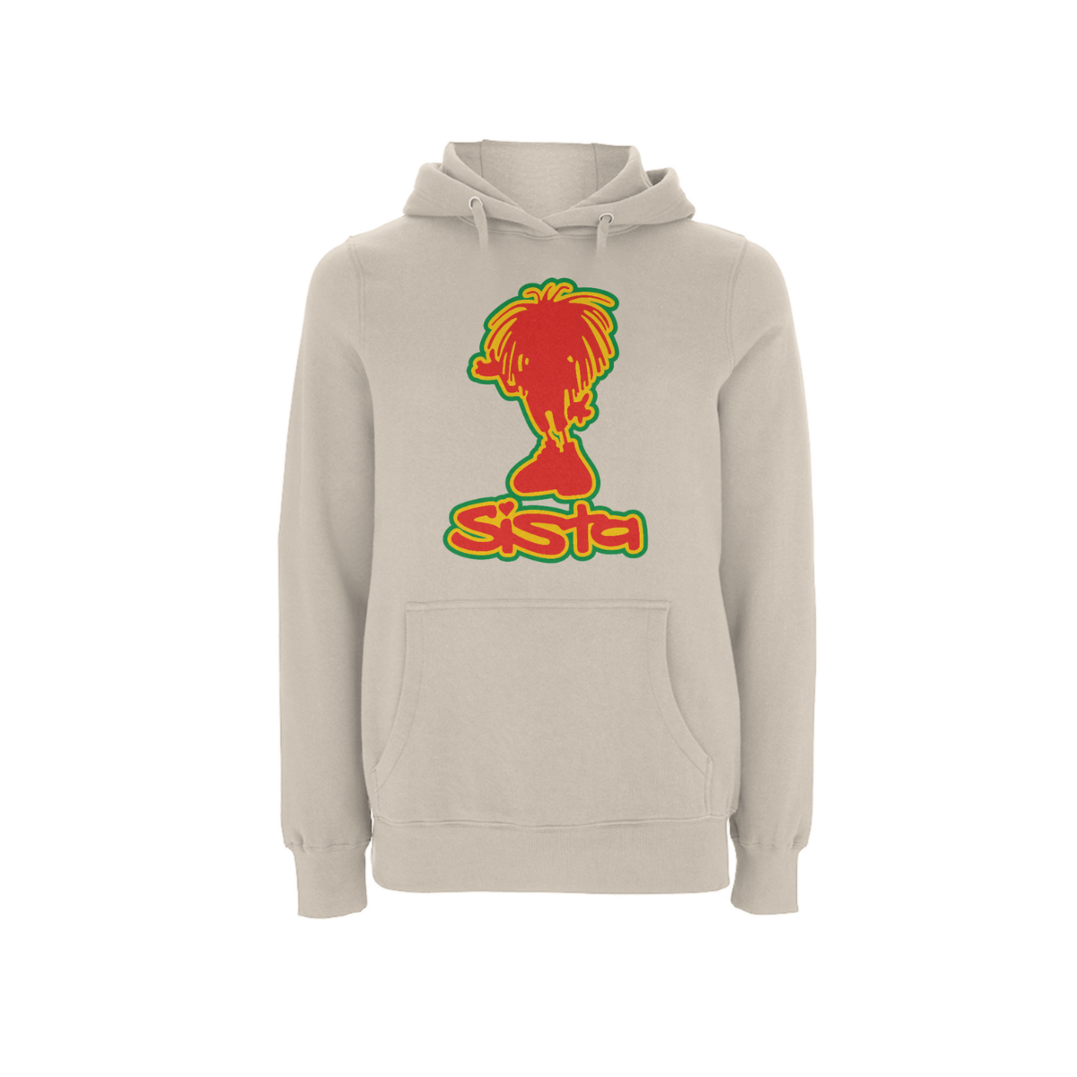 Sista Silhouette Front Print Hood – Rave inspired 90s streetwear, retro fashion from Have a nice day london store 