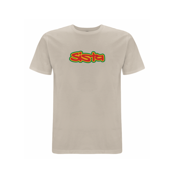 Sista Large logo front print t-shirt – Rave inspired 90s streetwear, retro fashion from Have a nice day london store 