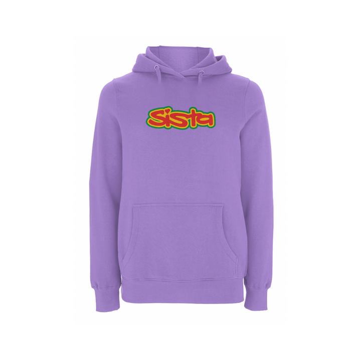 Sista Large Logo Front Print Hood – Rave inspired 90s streetwear, retro fashion from Have a nice day london store 
