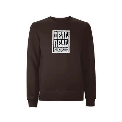 Handspun Records Deal Real Front Print Sweatshirt