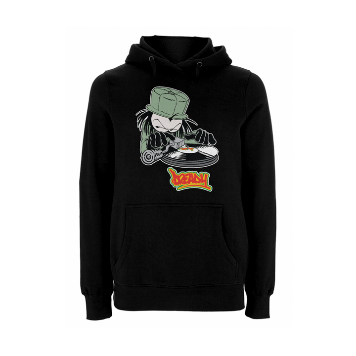 DJ DREADY 90's Classic Logo Front Print Hood – Rave inspired 90s streetwear, retro fashion from Have a nice day london store 