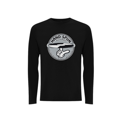 Handspun Records Front Print Grey Logo - Long Sleeve Tee
