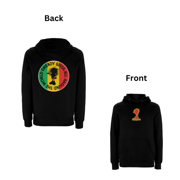 Global Sista front & Back Print Hoodie – Rave inspired 90s streetwear, retro fashion from Have a nice day london store 