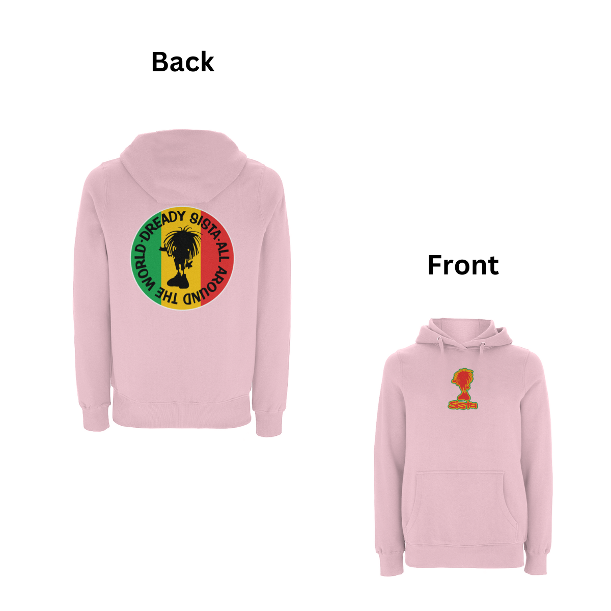 Global Sista front & Back Print Hoodie
