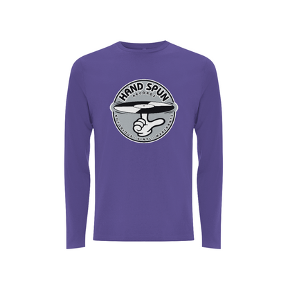 Handspun Records Front Print Grey Logo - Long Sleeve Tee