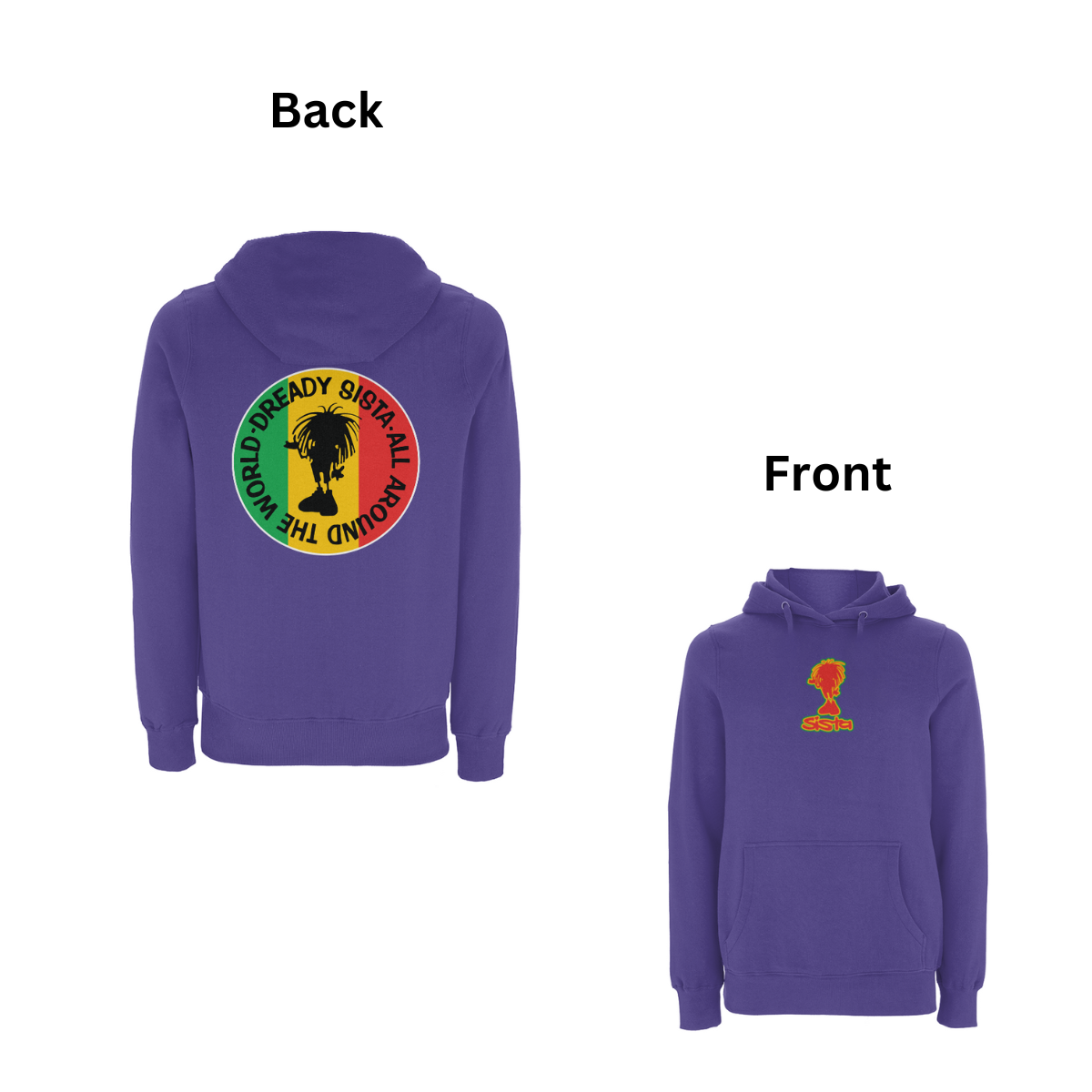 Global Sista front & Back Print Hoodie