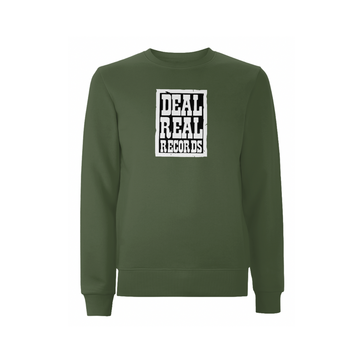 Handspun Records Deal Real Front Print Sweatshirt