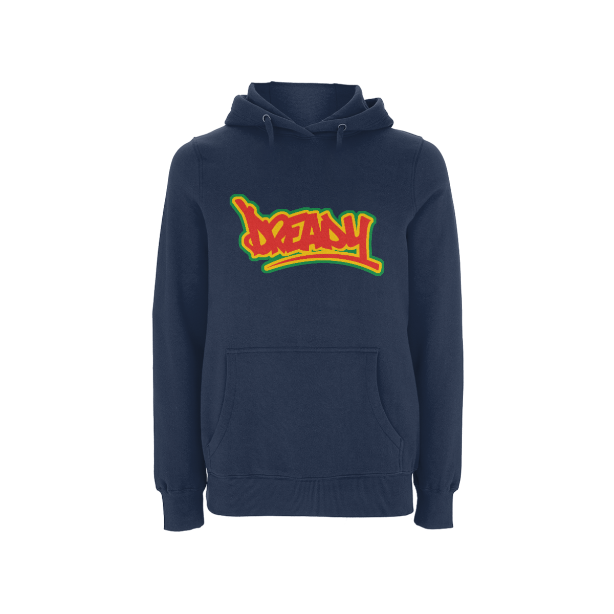 DREADY Logo Front Print Hood – Rave inspired 90s streetwear, retro fashion from Have a nice day london store 