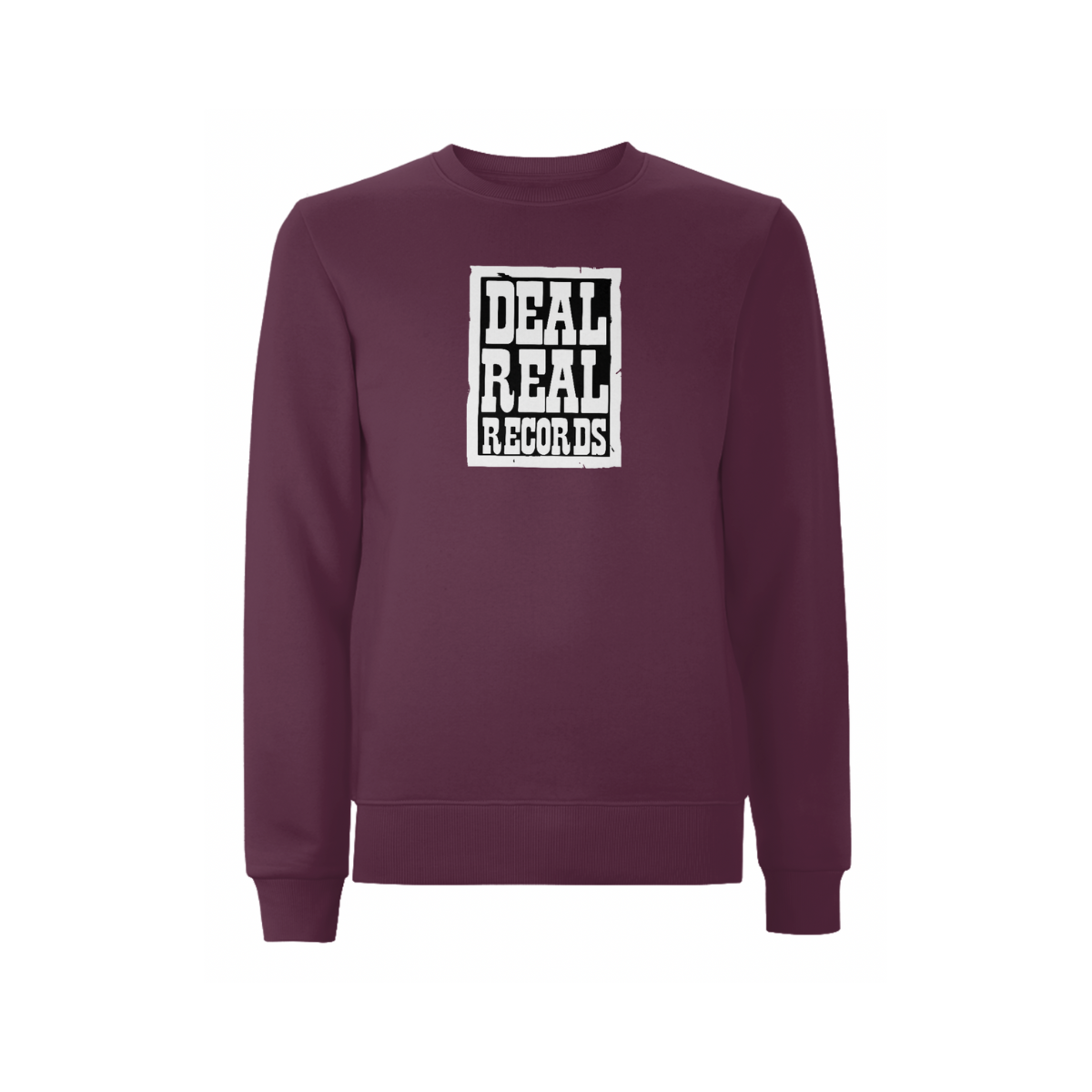 Handspun Records Deal Real Front Print Sweatshirt