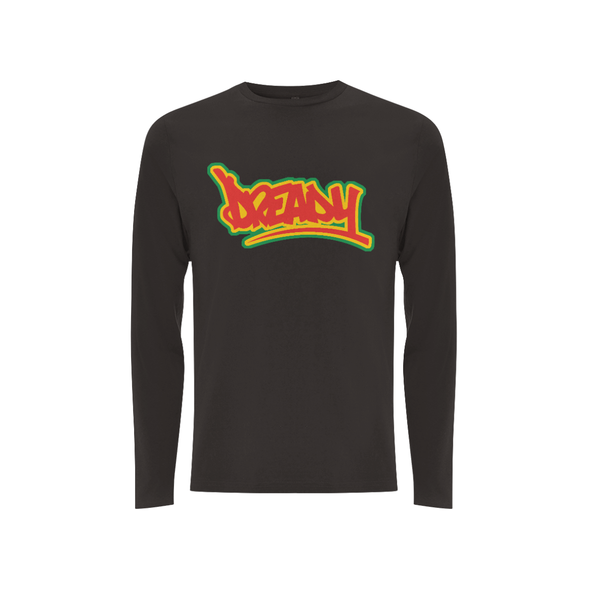 DREADY Logo Front Print Long Sleeve – Rave inspired 90s streetwear, retro fashion from Have a nice day london store 